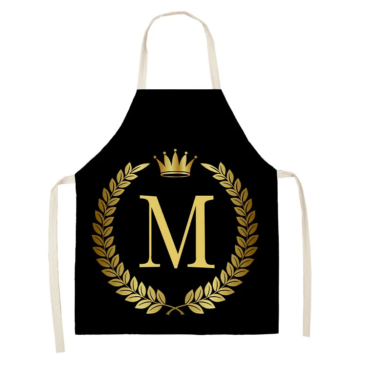 Title 30, Golden Crown Letter Apron Cute