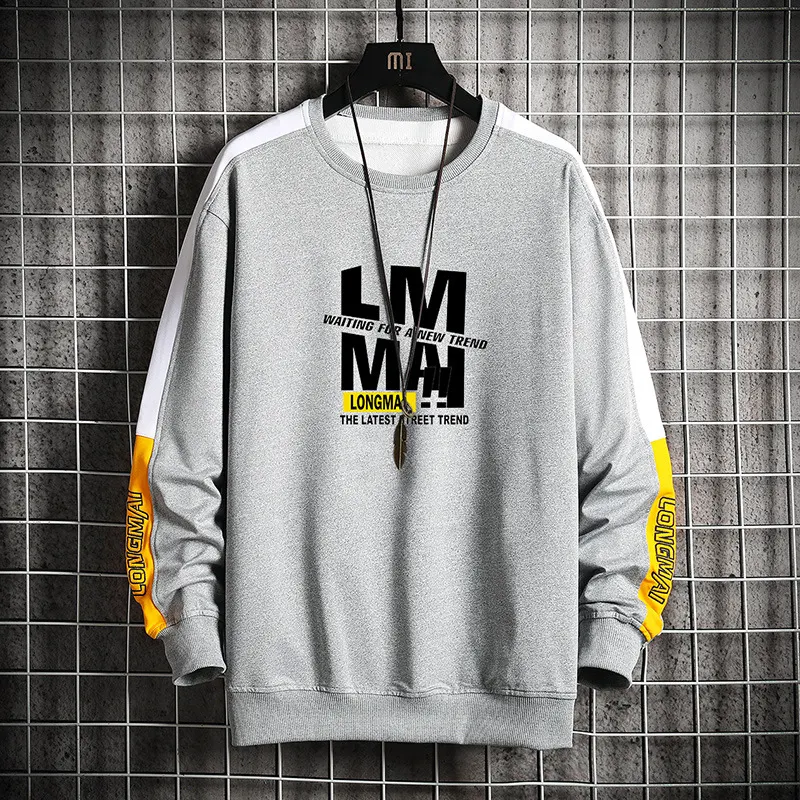 Title 2, Camisetas masculinas de manga longa casuais e m...