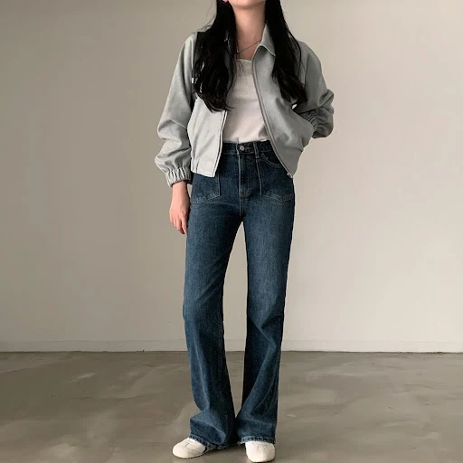 Title 20, Retro Lapel Loose Zip Long Sleeve Short Coat of...