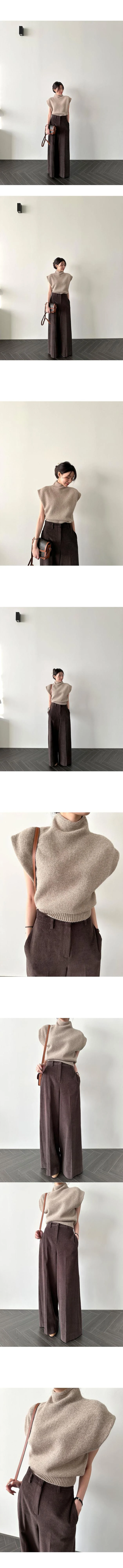 Title 2, Loses, passendes ärmelloses Strickpullover-Ober...