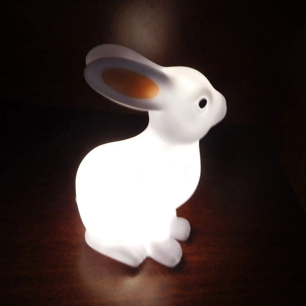 Title 5, LED Rabbit Night Lamp Lovely Animal Light. Soft...