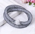 White diamond black net