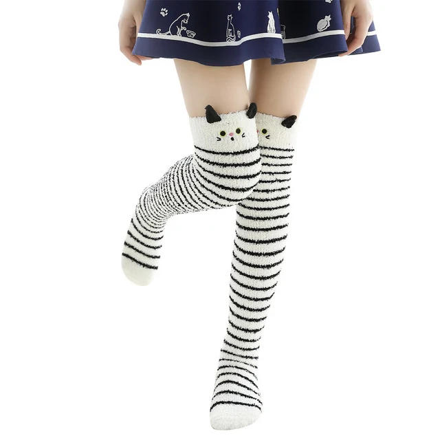 Title 6, Christmas Long Socks Winter Women Striped Stock...