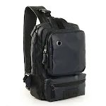 Mochila de couro Mo Tis masculina, tendência coreana, casual, esportiva, para atividades ao ar livre, bolsa de peito, pasta — foto 3