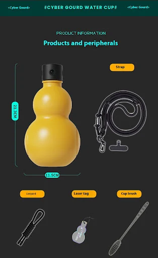 Title 7, Large-capacity gourd-shaped water cup for hot d...