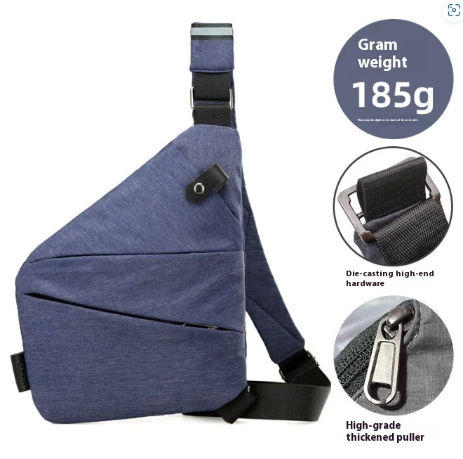 Bolsa transversal masculina de nylon leve, simples e de grande capacidade. Perfeita para uso diário e viagens com praticidade. — foto 38