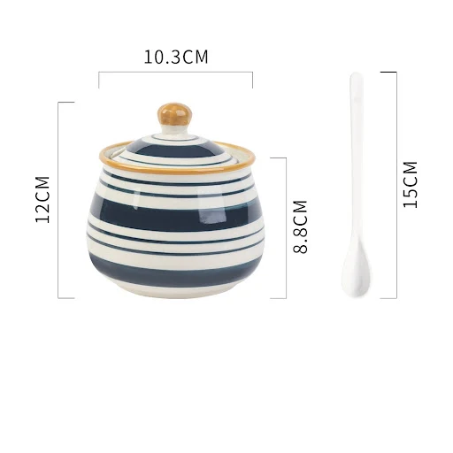 Title 14, Ceramic Household Kitchen Condiment Pot Set. Ke...