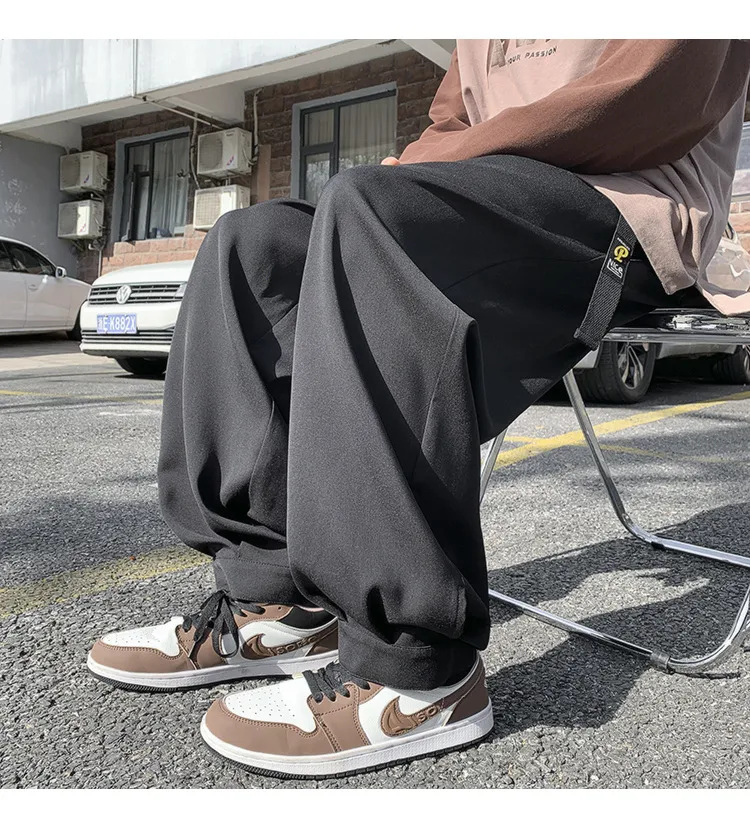 Title 11, Retro Herren Loose Hosen mit elastischem Gürtel...