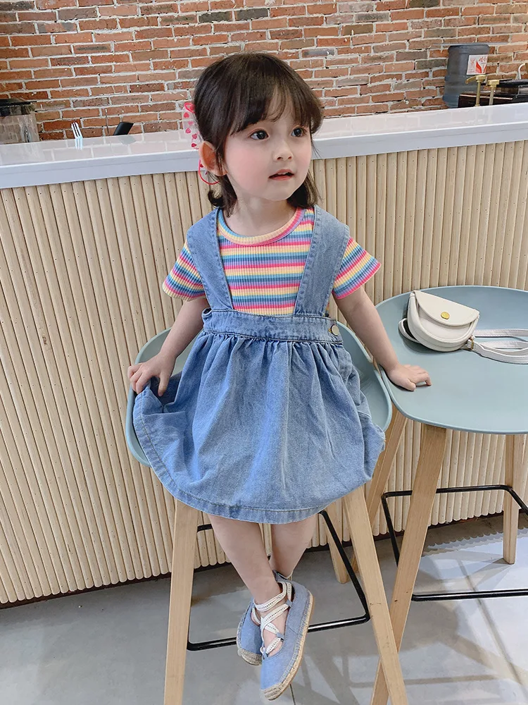 Title 6, Mädchen Denim Latzrock Sommerkleid Kinderrock. ...