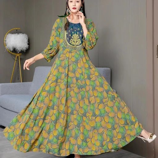 Title 5, Fashion Personalized Ethnic Style Cotton Dress