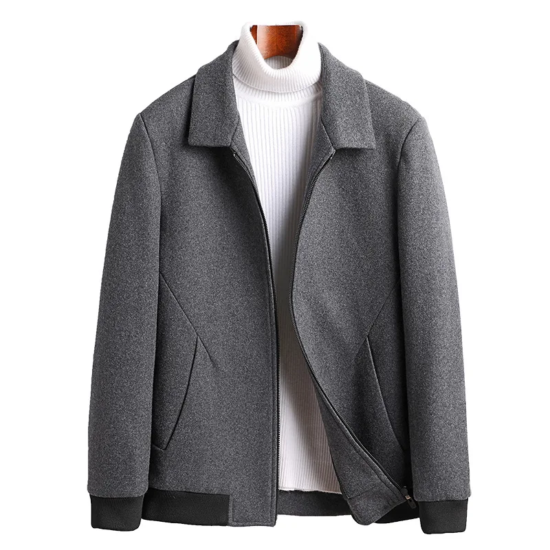 Title 2, Casual Woolen Middle-aged Dad Outfit Loose Lape...