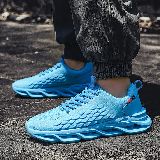 Title 7, Flying woven mesh shoes for men and women. Ligh...