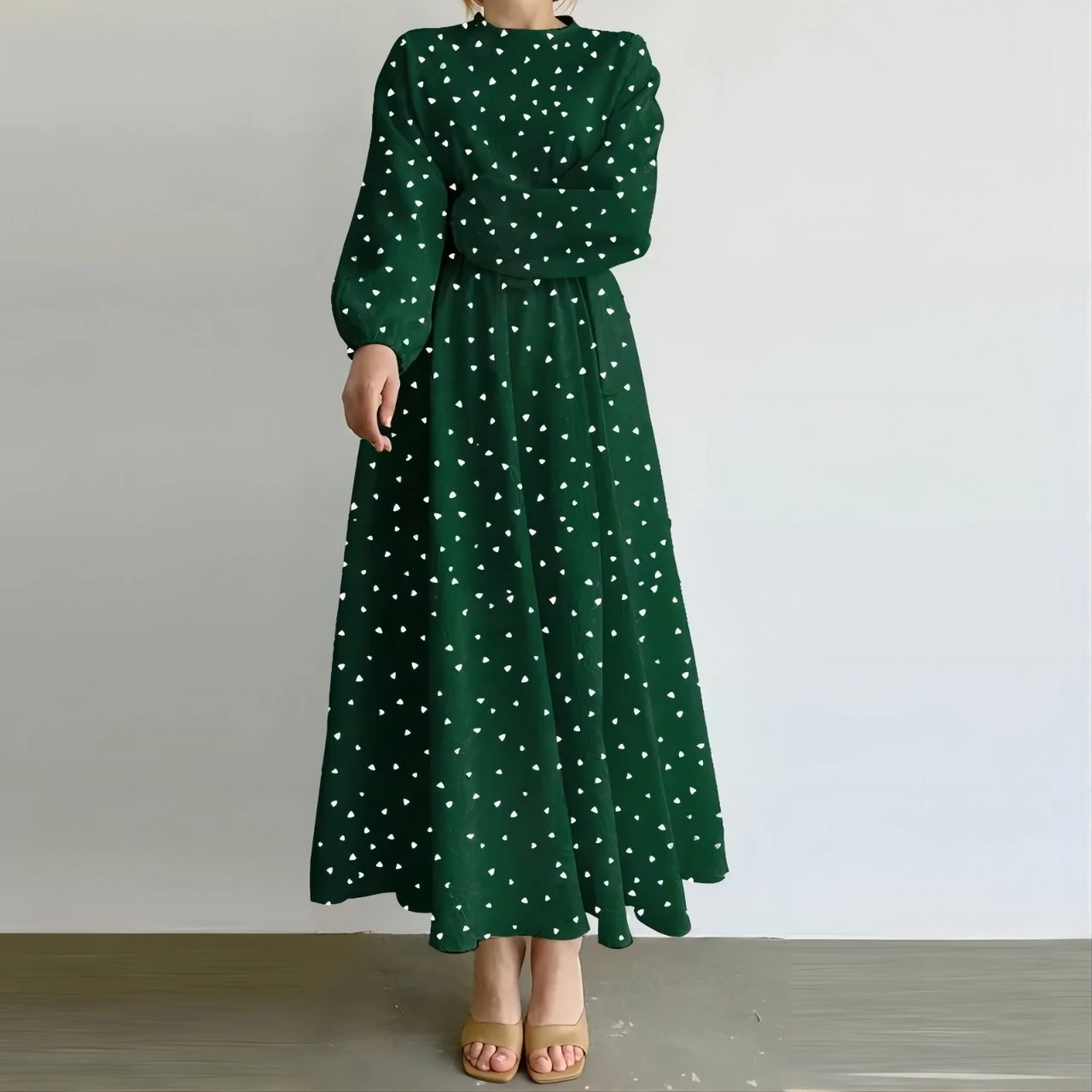 Women's Casual Loose Heart Shape Printed Dress — photo 88