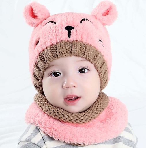 Title 4, Gorro de malha infantil para aquecer no inverno...