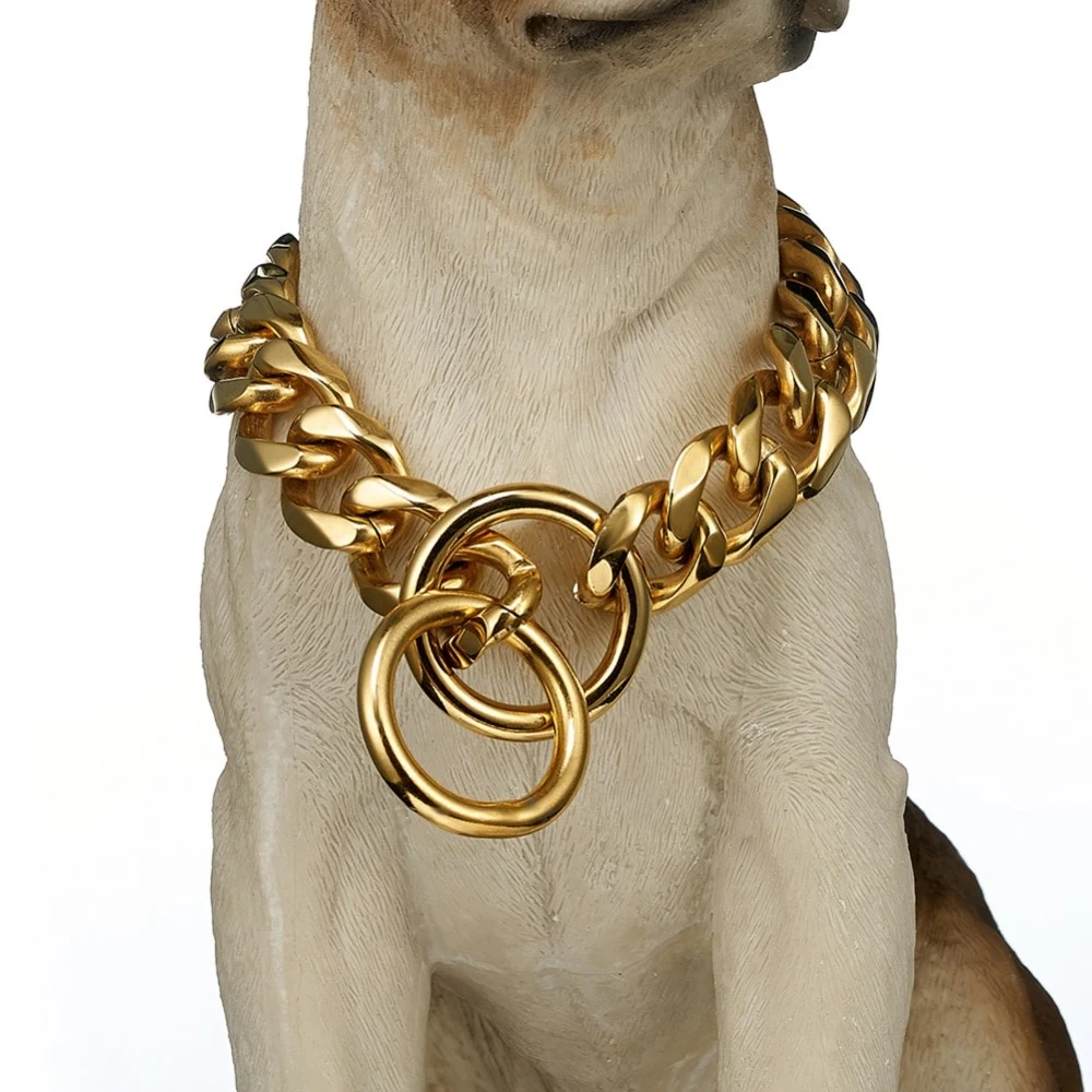 Title 1, Stainless Steel Dog Chain P Chain Collar for Se...