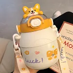 Insulated Outdoor Pot Belly Straw Cup with Hug Animal Design. Perfect for kids, keeps drinks at the right temperature, d — photo 6