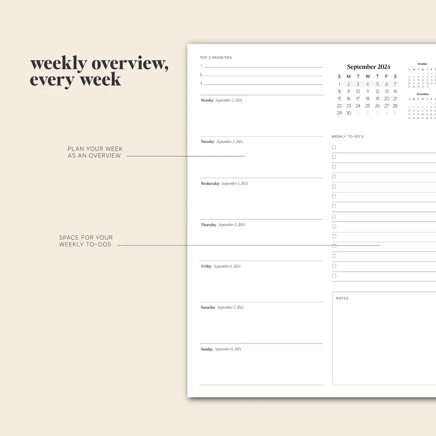 Title 5, 24to25 Daily Planner Annual Planning Notebook. ...