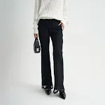 Black trousers for women featuring high waist and lace drawstring. Offering a comfortable and stylish fit. Perfect for e — photo 4