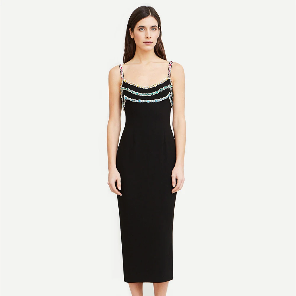 Rhinestone Sling Temperament Party Dress — photo 3
