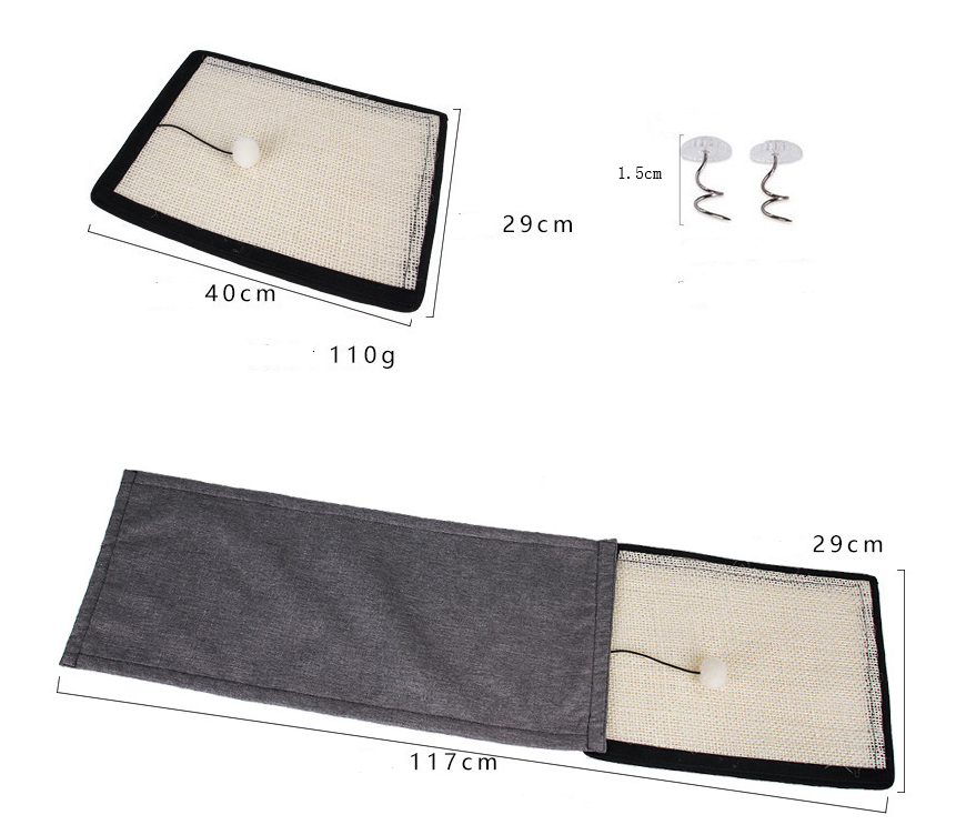 Cat scratch board sisal pad table sofa protection mat, protects furniture from scratches, durable and natural, ideal for — photo 5