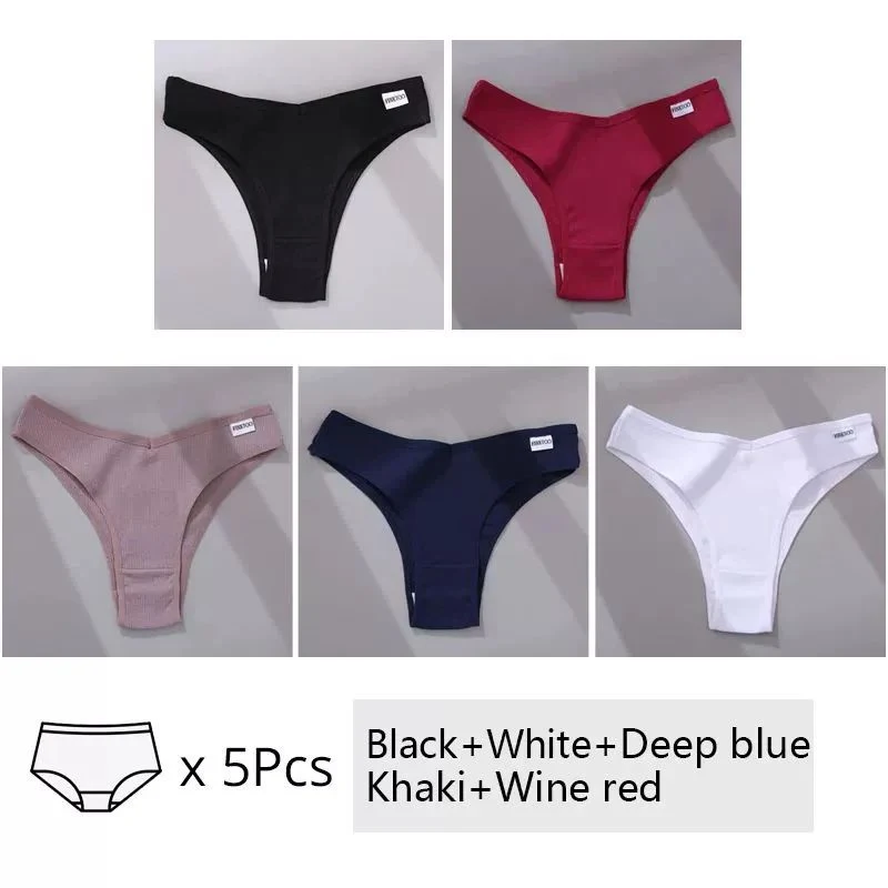 5 Pcs Set Women's Cotton Panties Underwear M-XL Comfortable Soft Breathable Daily Wear Underpants Ladies Briefs — photo 8