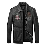 Giacca casual in pelle da uomo con ricamo sul revers. Artigianato e stile per un look informale ed elegante. Perfetta per ogni occasione. — foto 3