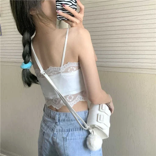 Title 3, Tube Top Camisole Little Girl Wears Niche Frenc...