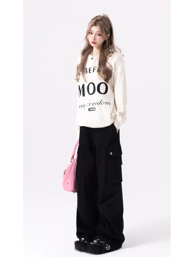 Women's Casual American Style Retro Overalls Comfortable Daily Wear Classic Loose Fit Design Versatile and Fashionable P — photo 3
