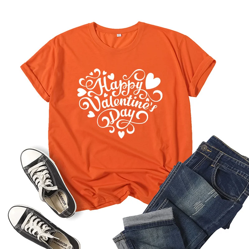 Camiseta de manga curta com estampa Love para homens e mulheres. Top de verão leve e confortável, ideal para o calor. Estilo moderno e fresco para o dia a dia. — foto 14