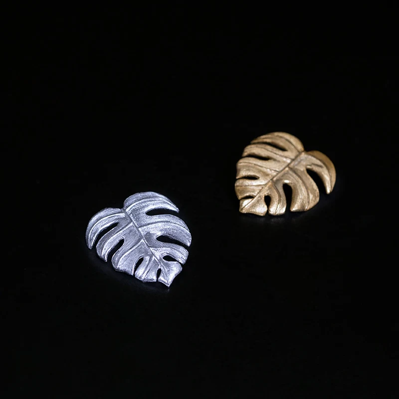 Nuevo collar de plata colgante retro monstera 925 — foto 1