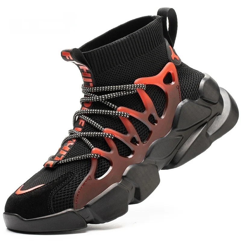 High Top Labor Protection Shoes with Piercing Steel Head. Provides Foot Protection and Safety on the Job, Comfortable an — photo 4