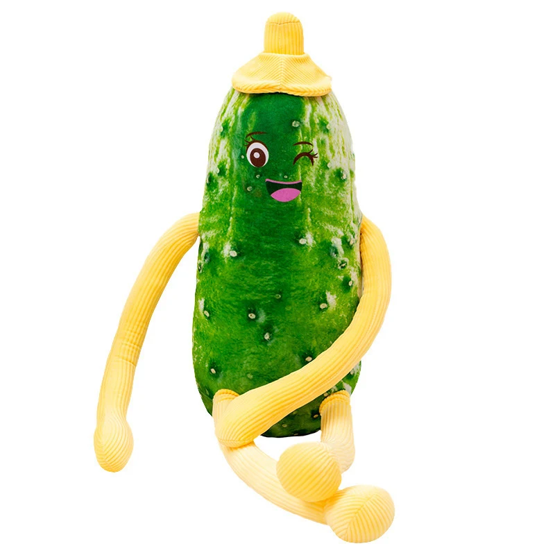 Title 3, Pelúcia Fofa de Pepino com Pernas Longas e Clip...
