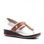 Plus size damessandalen met klittenband en sleehak. Comfortabele en stijlvolle sandalen voor elke gelegenheid. — foto 15