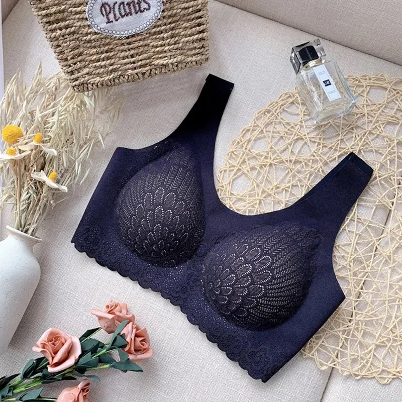 Thai Latex 4.0 Women's Bra, Small Chest, No Mark, No Steel Ring, Sports Vest, Lace Back. Comfortable support for everyda — photo 13