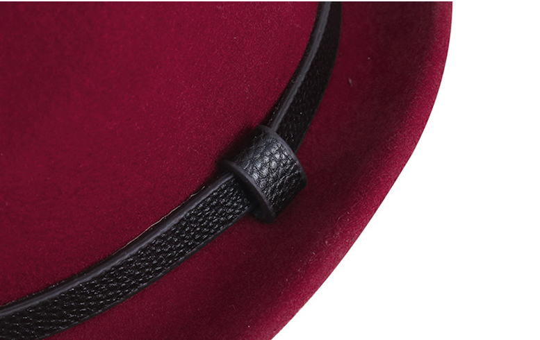Title 8, Autumn and Winter Pure Wool Rolled Edge Short B...