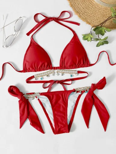 Title 5, Costume da bagno triangolo push up con cinturin...