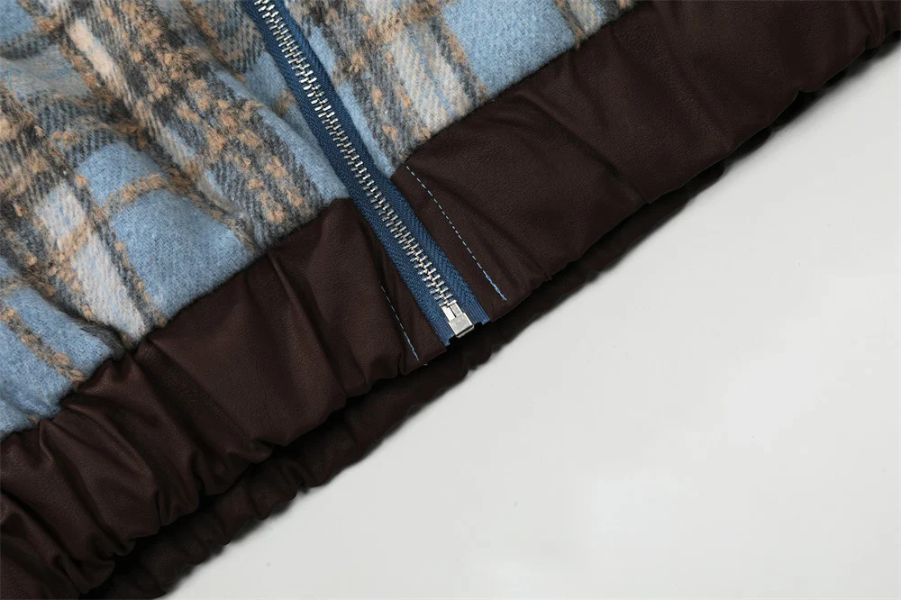 American Color-contrast Check Polo Collar Jacket for Men, a stylish and comfortable choice, perfect for casual wear and — photo 2