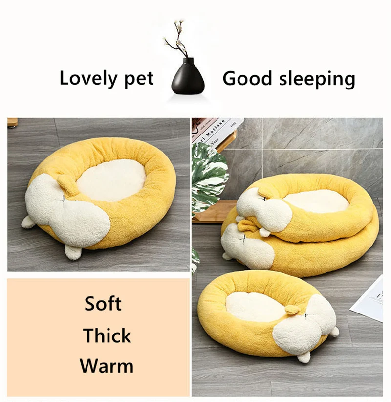 Title 7, Corgi Shaped Bed for Dog Cat Soft Pet Kennel Cu...