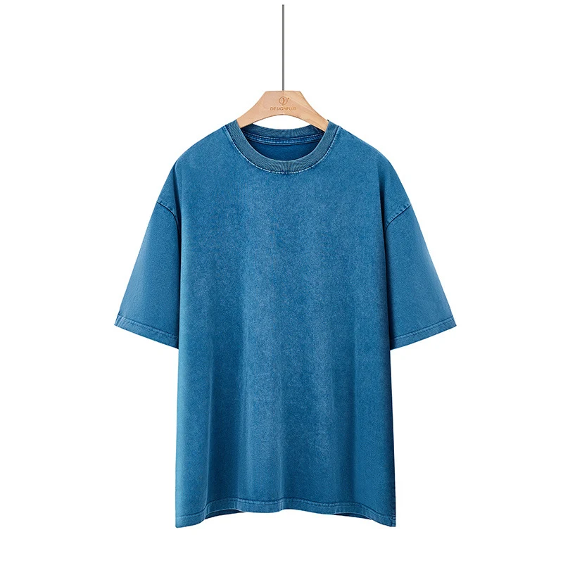 Retro Distressed Washed Fabric Short Sleeves Tee — photo 6