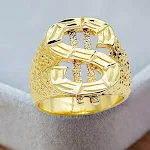 Anel de Hip Hop Masculino com Símbolo de Dólar Personalizado Expresse seu estilo único com este anel estiloso e exclusivo — foto 3