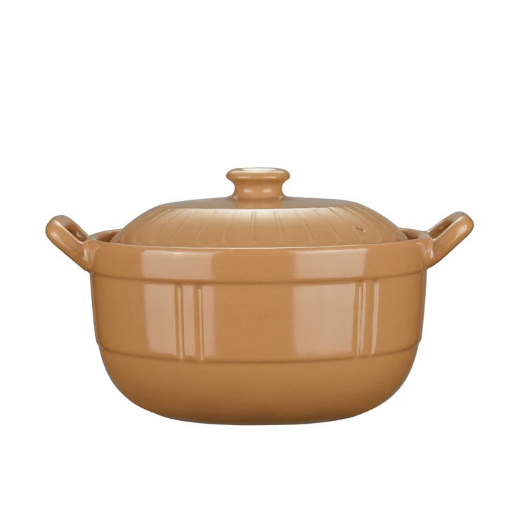 Title 4, Rich white ceramic casserole with orange flower...