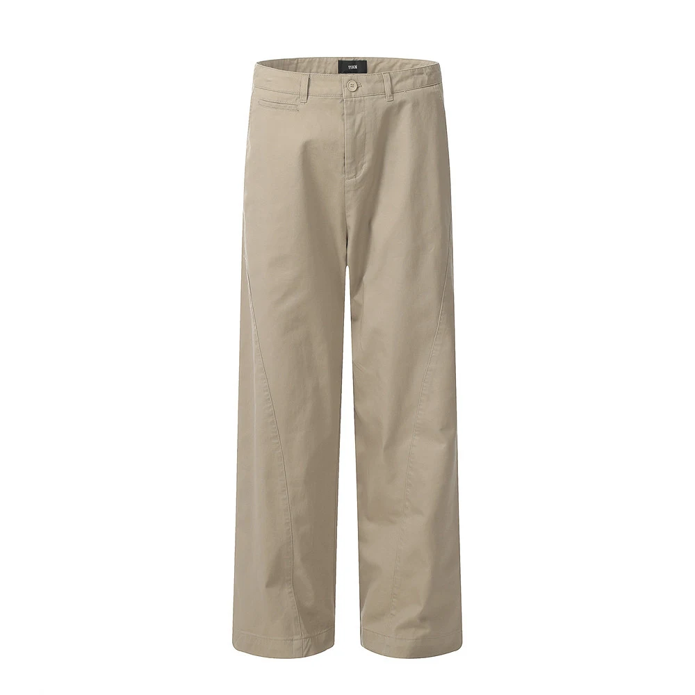 Solid Color Loose Wide Leg Leisure Men's Overalls featuring Split Stitching Design offer ultimate comfort and a relaxed — photo 19