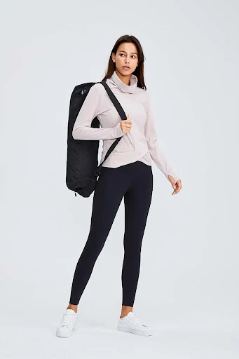 Title 6, High-neck Slim Slimming High-stretch Solid Colo...