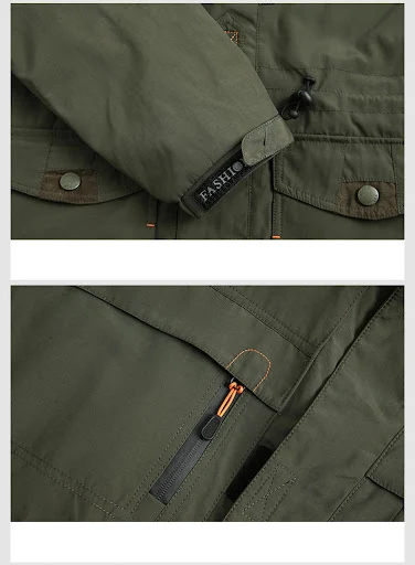 Title 9, Winter Plus Velvet Thick Loose Mens Multi-Pock...