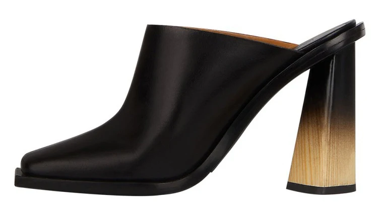 Profilierte Absatz Square Toe Lazy Halbslipper für bequemen Alltag. Genießen Sie einfachen Stil und Tragekomfort in diesen Schlupfsandalen. — foto 9