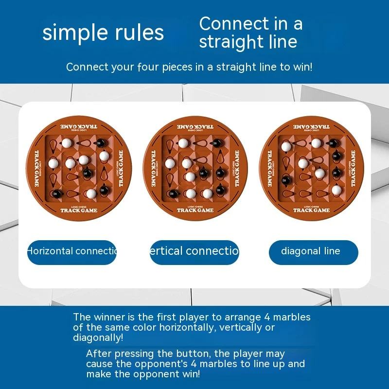 Track Logic Chess Jogo de Tabuleiro de Batalha Dupla, Estratégia e Lógica para Duas Pessoas, Divertido e Desafiador, Desenvolve Habilidades — foto 2