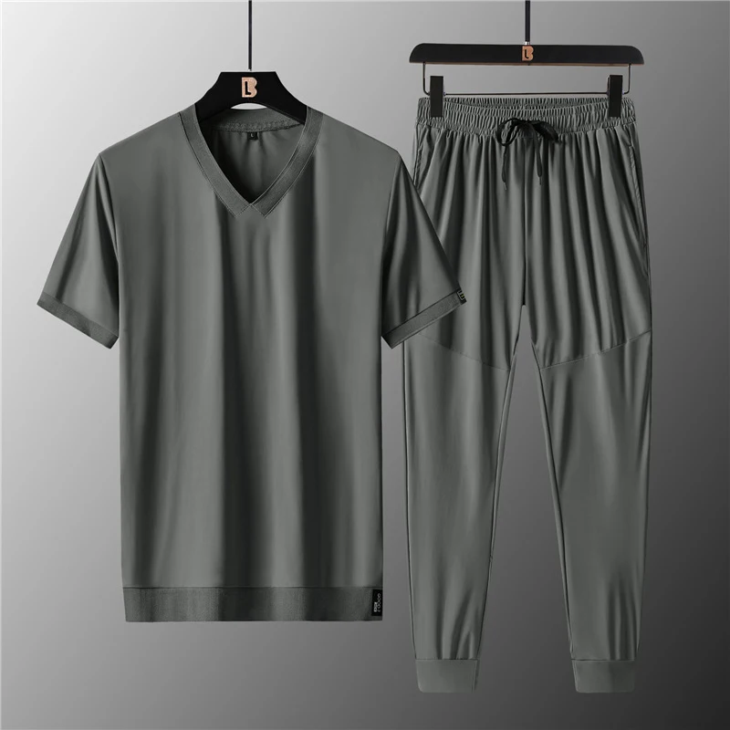 Title 4, Zomer ijszijde V-hals T-shirt met korte mouwen ...