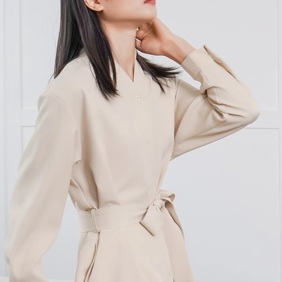 Women's Long Sleeve Loose Dress High-grade comfort and style for everyday wear. This dress offers a relaxed fit and qual — photo 4