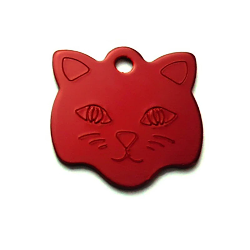 Title 13, Cat head aluminum pet tag Durable, engravable, ...