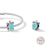 Contas de Prata Vintage Tartaruga Marinha Longevidade — Símbolo de boa sorte e vida longa, ideal para pulseiras e colares, um amuleto especial. — foto 1